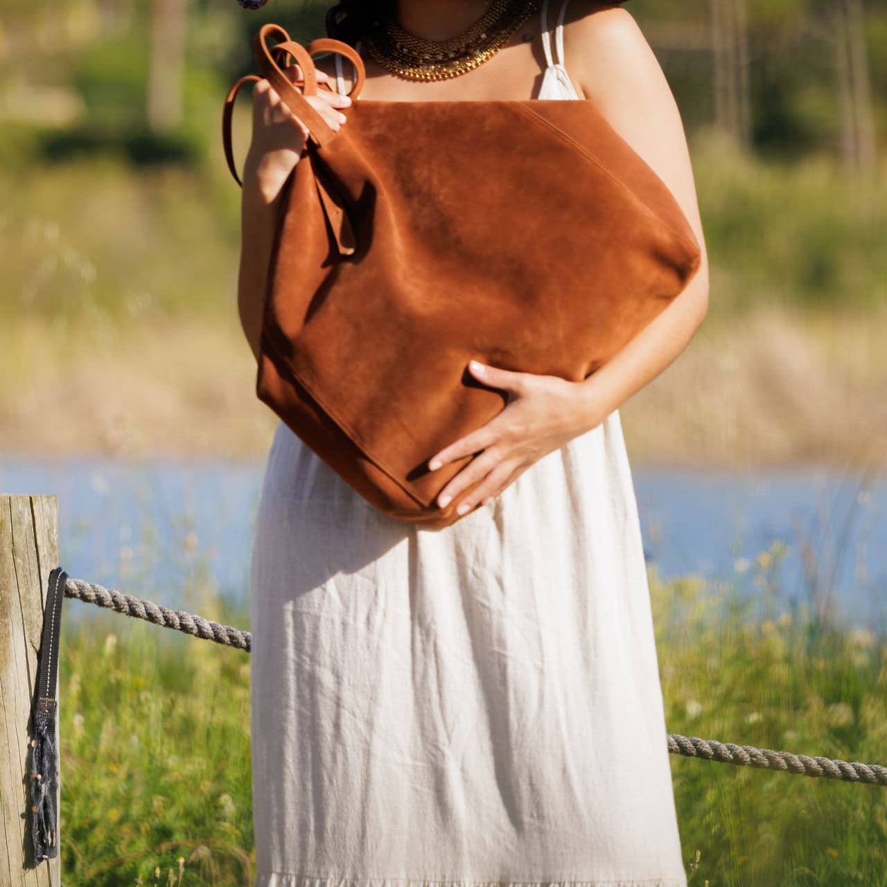 PANAMA OVERSIZED SHOPPER SUEDE