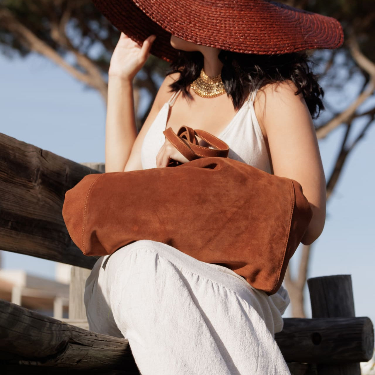 PANAMA OVERSIZED SHOPPER SUEDE