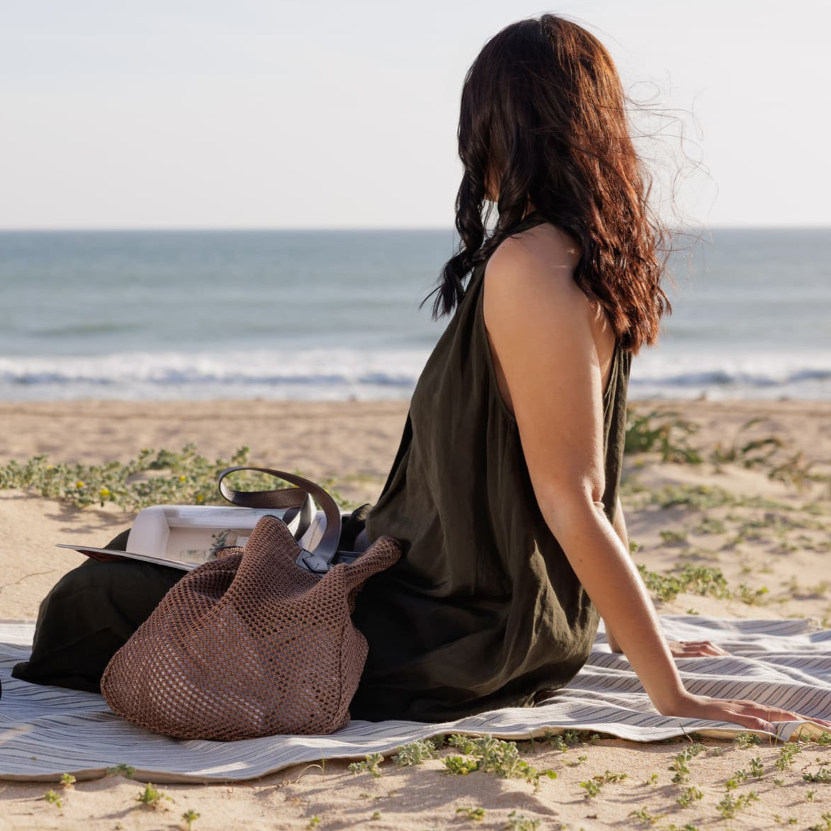 PALMA WOVEN BEACH BAG