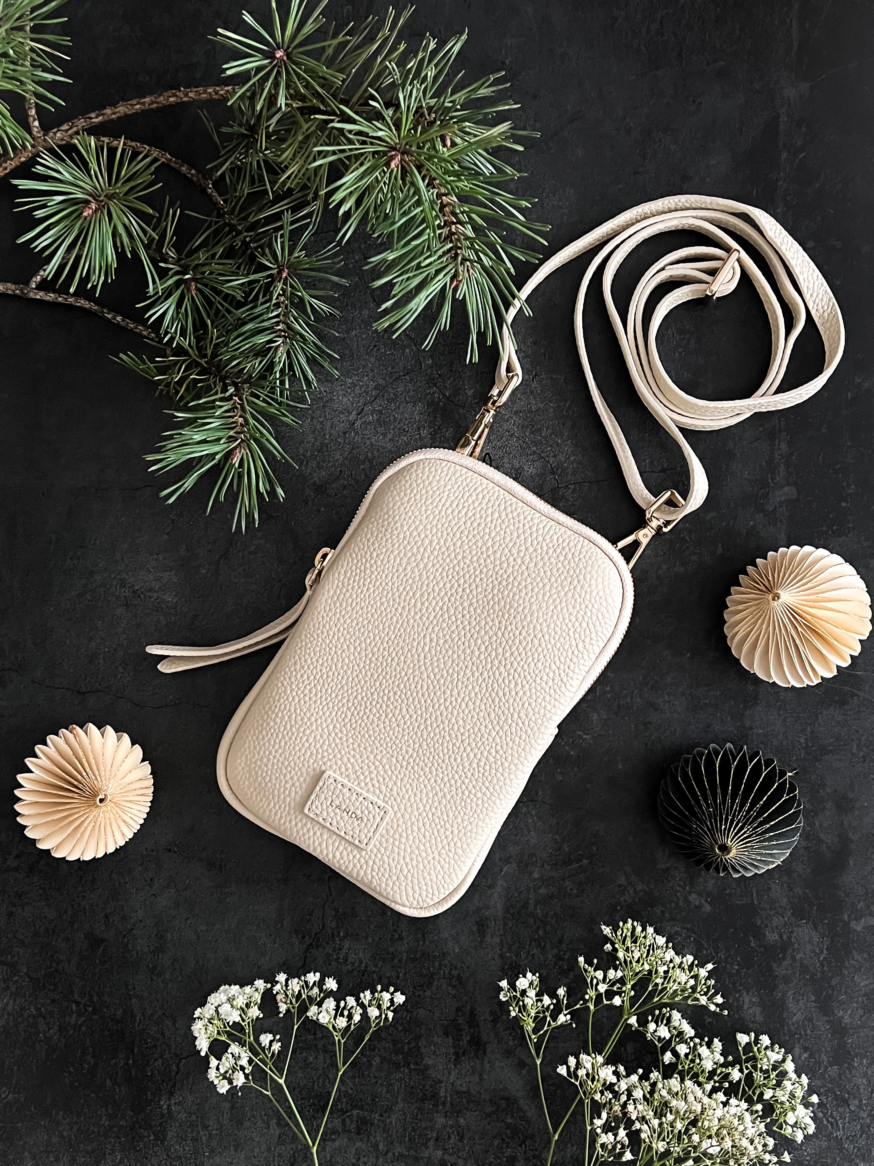 CASSIA PHONE BAG ECRU - LANDA