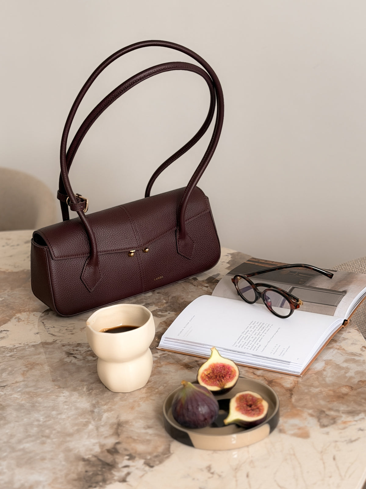 FRESNO Shoulder Bag Burgundy