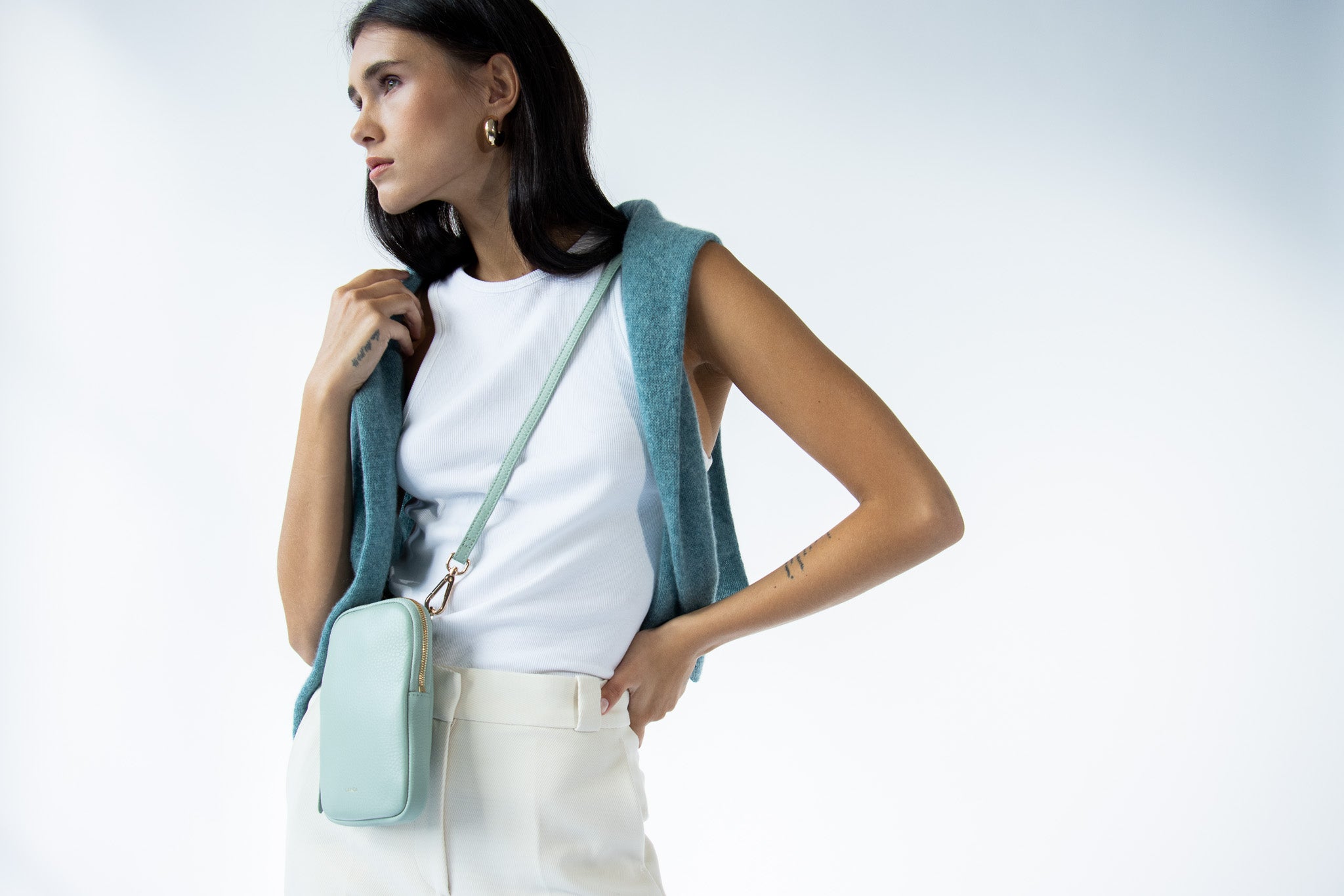 CASSIA PHONE BAG JADE GREEN