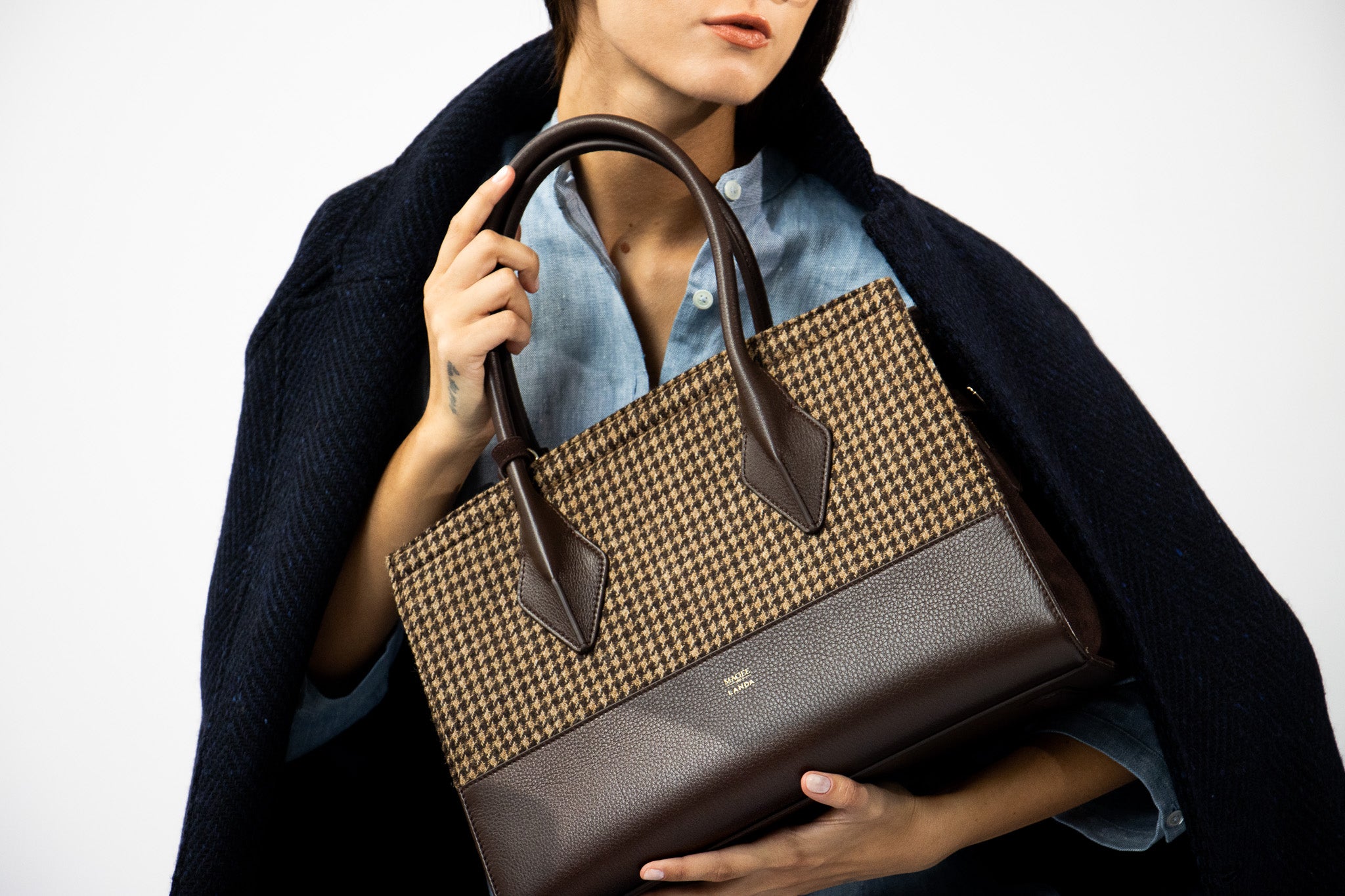PALTO Leather & Tweed Bag – LANDA x Magee 1866