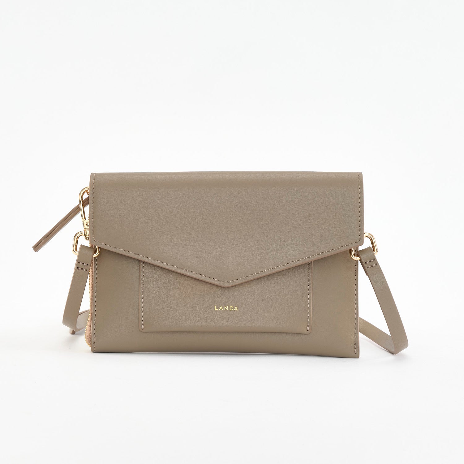 ALISO Structured Phone Bag Taupe - LANDA