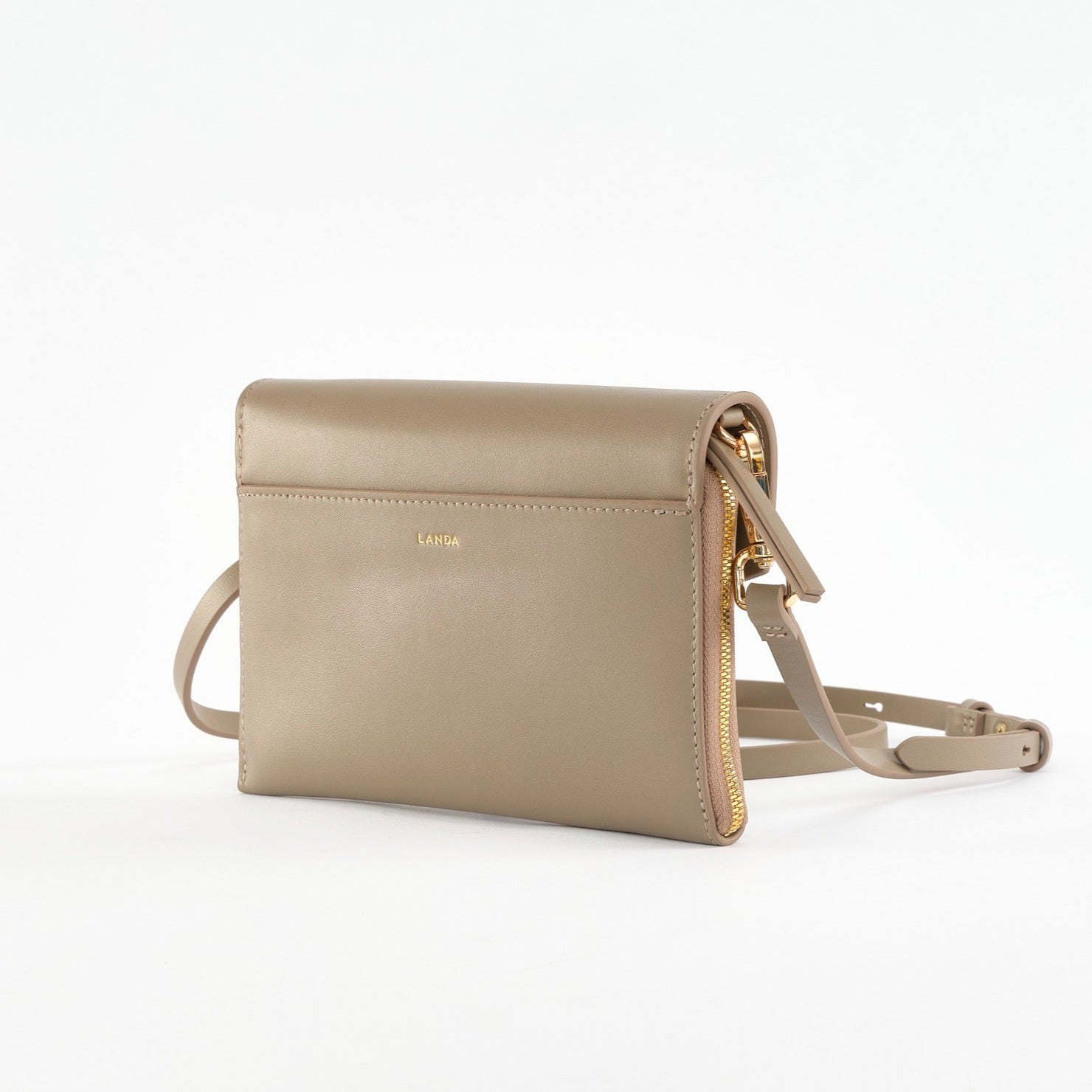 ALISO Structured Phone Bag Taupe - LANDA