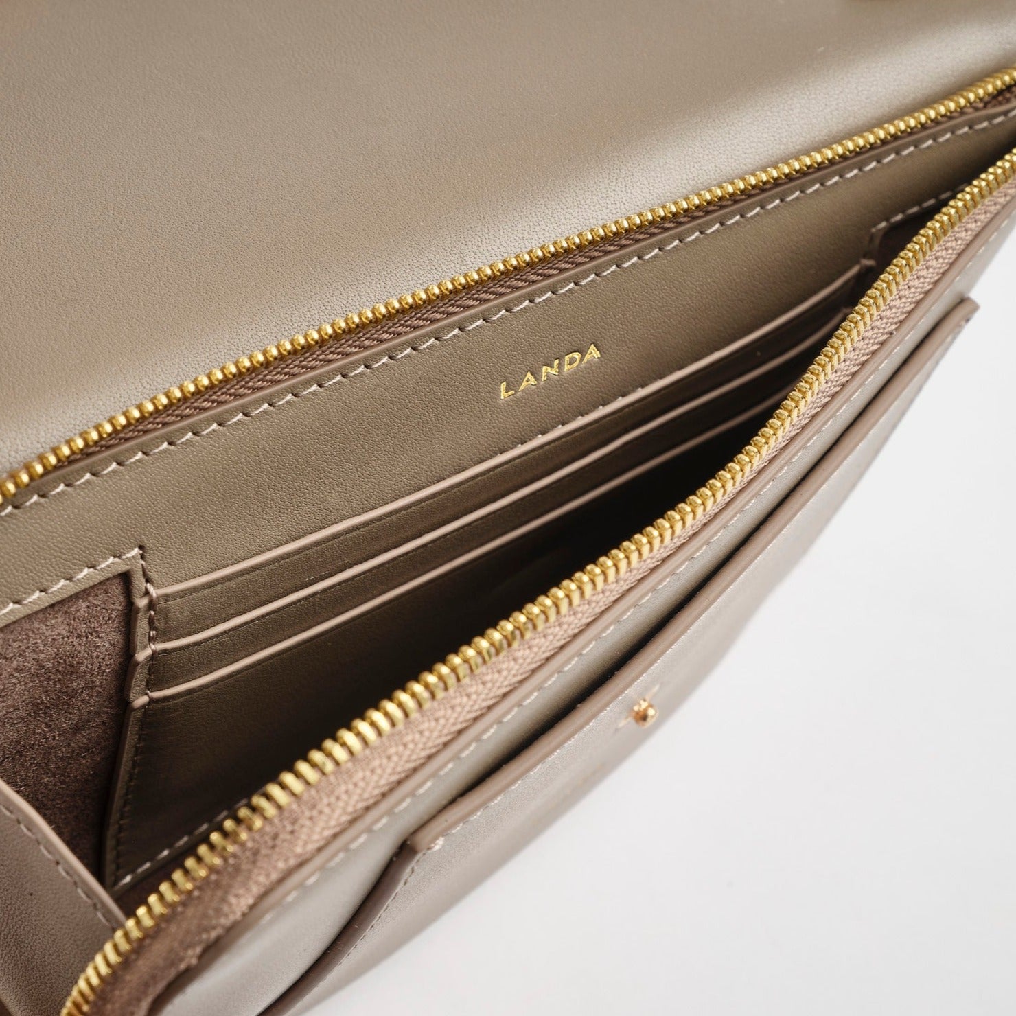 ALISO Structured Phone Bag Taupe - LANDA