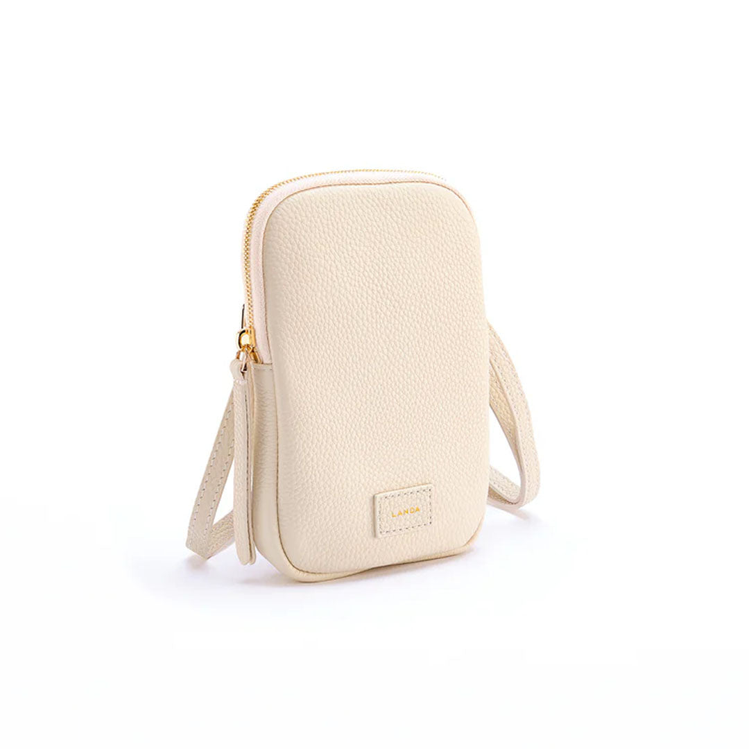 CASSIA PHONE BAG ECRU - LANDA
