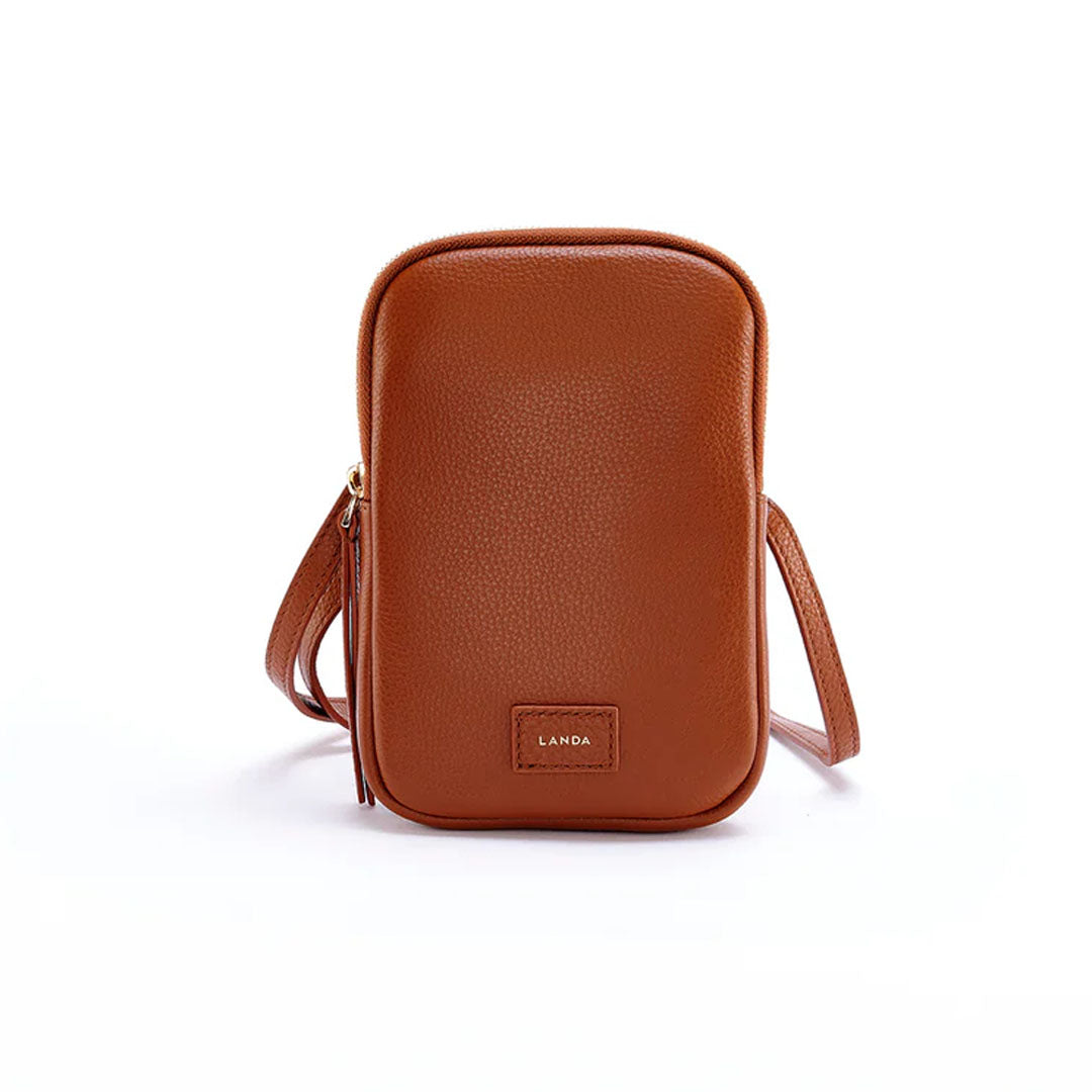 CASSIA PHONE BAG TAN - LANDA
