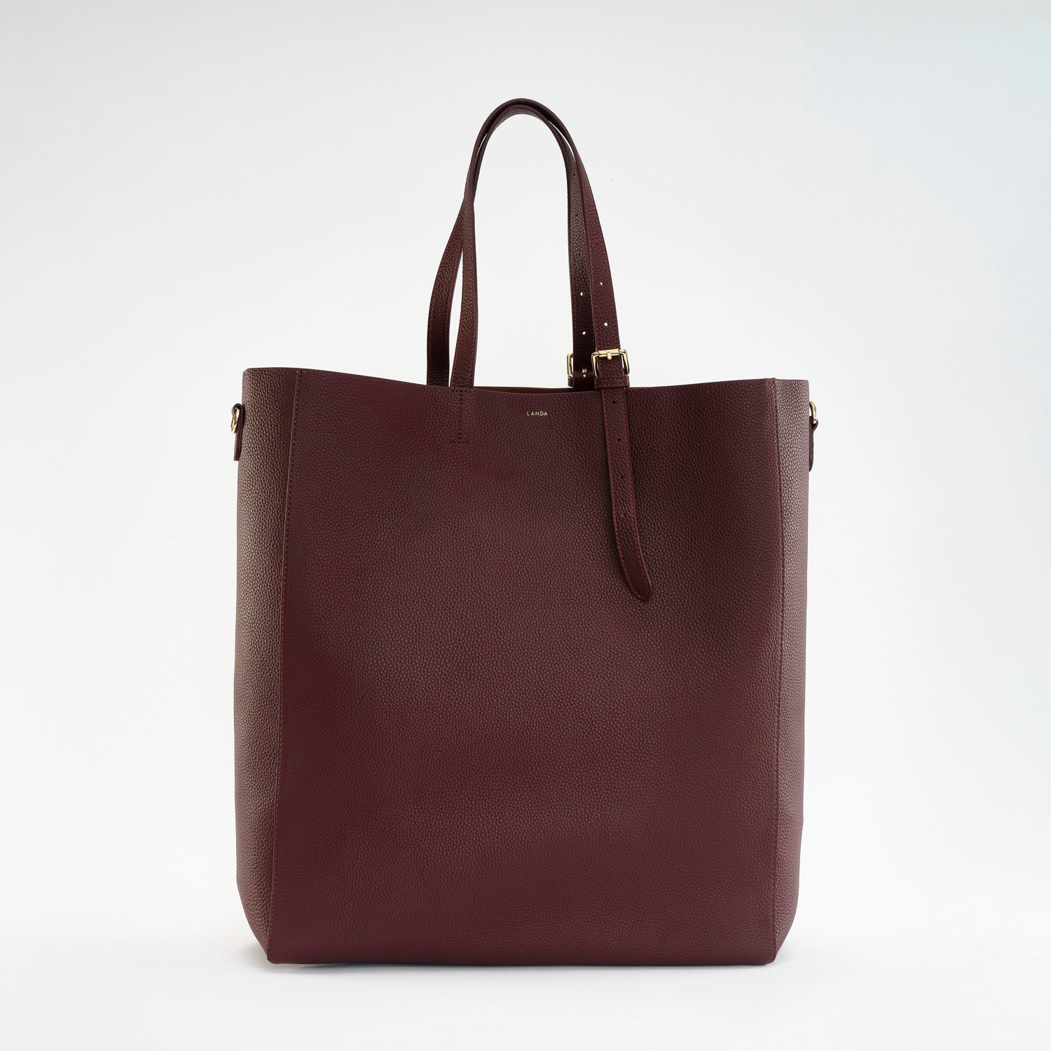 PANAMA Oversized Shopper Burgundy - LANDA