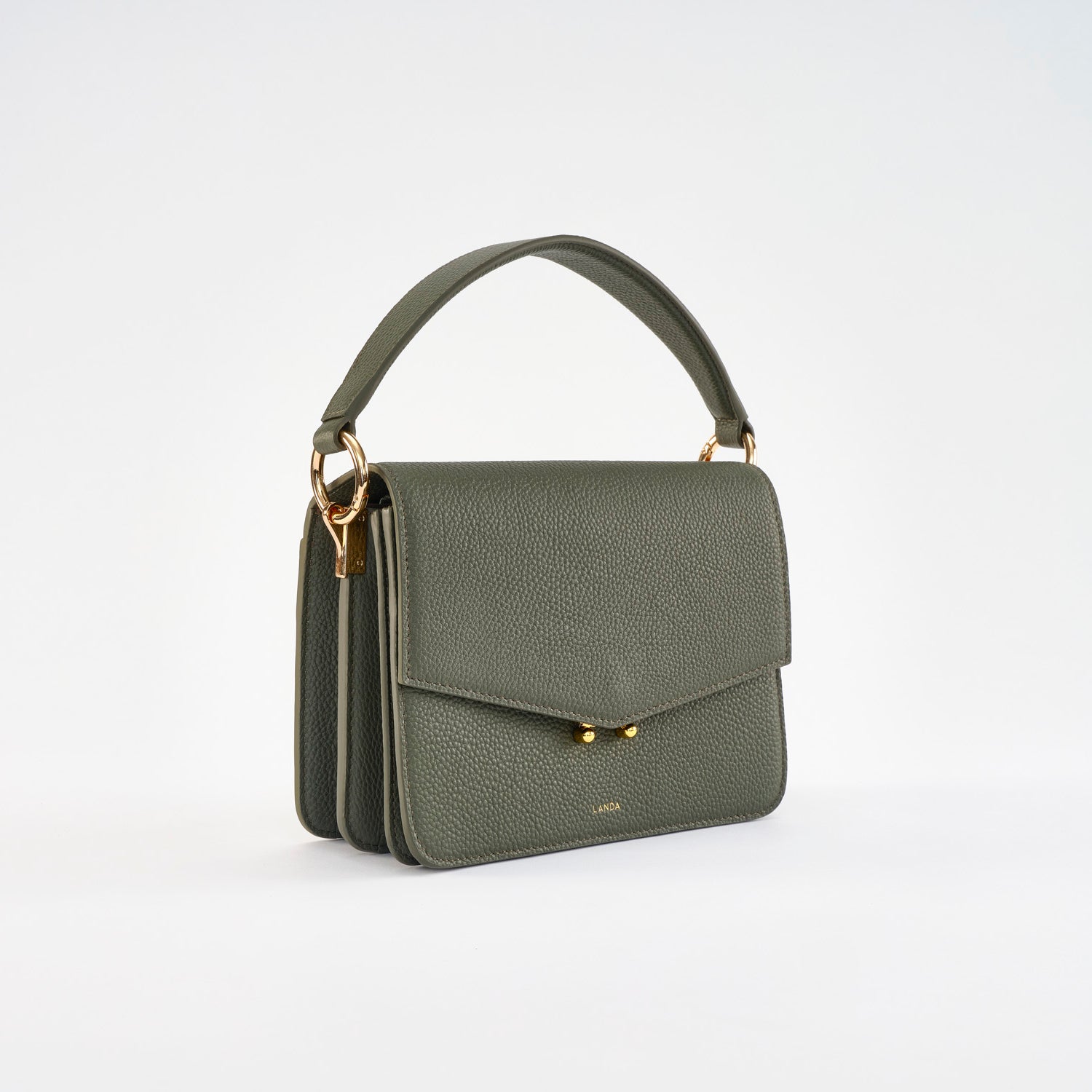 TECA BAG 2 Straps DARK GREEN - LANDA