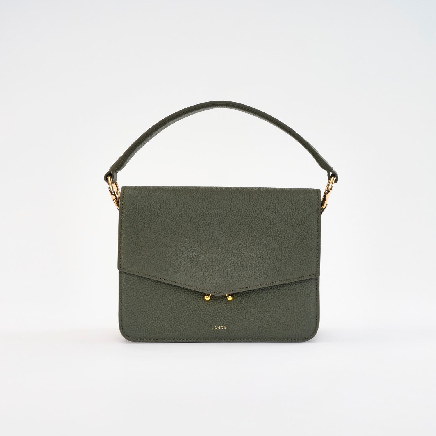 TECA BAG 2 Straps DARK GREEN - LANDA