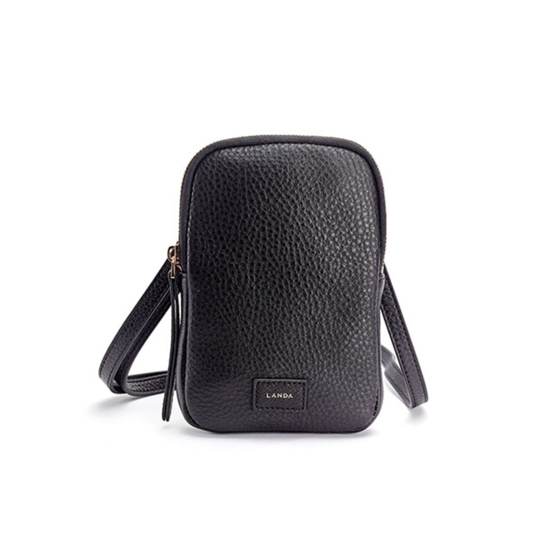 CASSIA PHONE BAG BLACK - LANDA