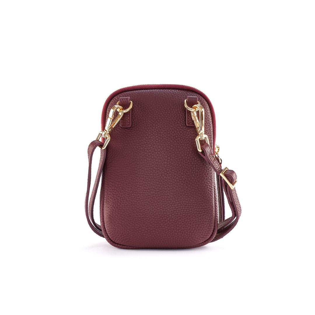 CASSIA PHONE BAG BURGUNDY - LANDA