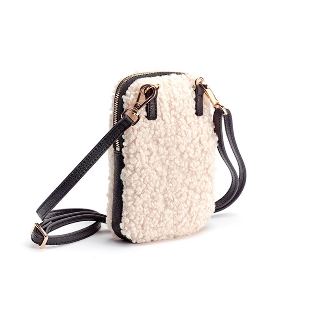 CASSIA PHONE BAG SHEARLING - LANDA