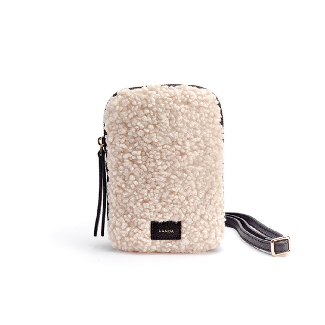 CASSIA PHONE BAG SHEARLING - LANDA