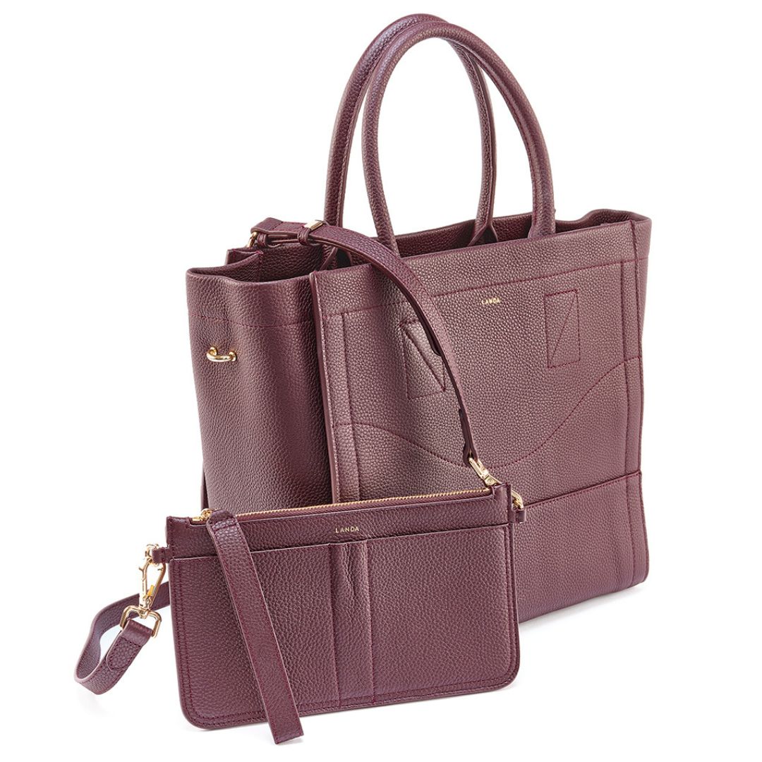 CASTANA DAY BAG BURGUNDY - LANDA