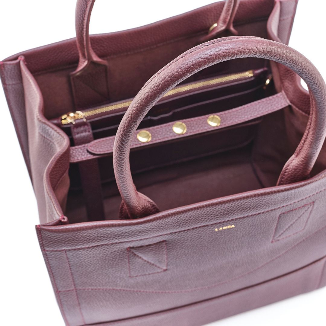 CASTANA DAY BAG BURGUNDY - LANDA
