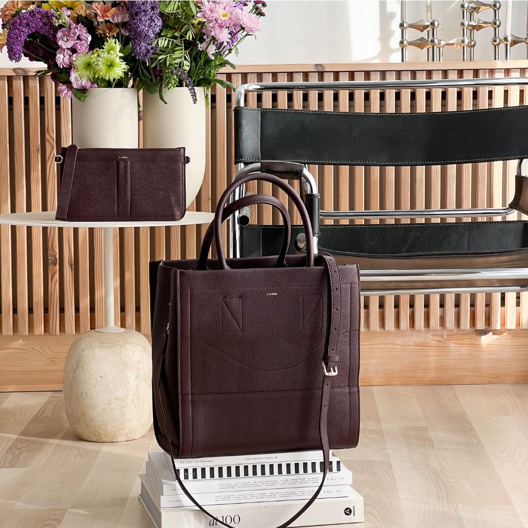 CASTANA DAY BAG BURGUNDY - LANDA