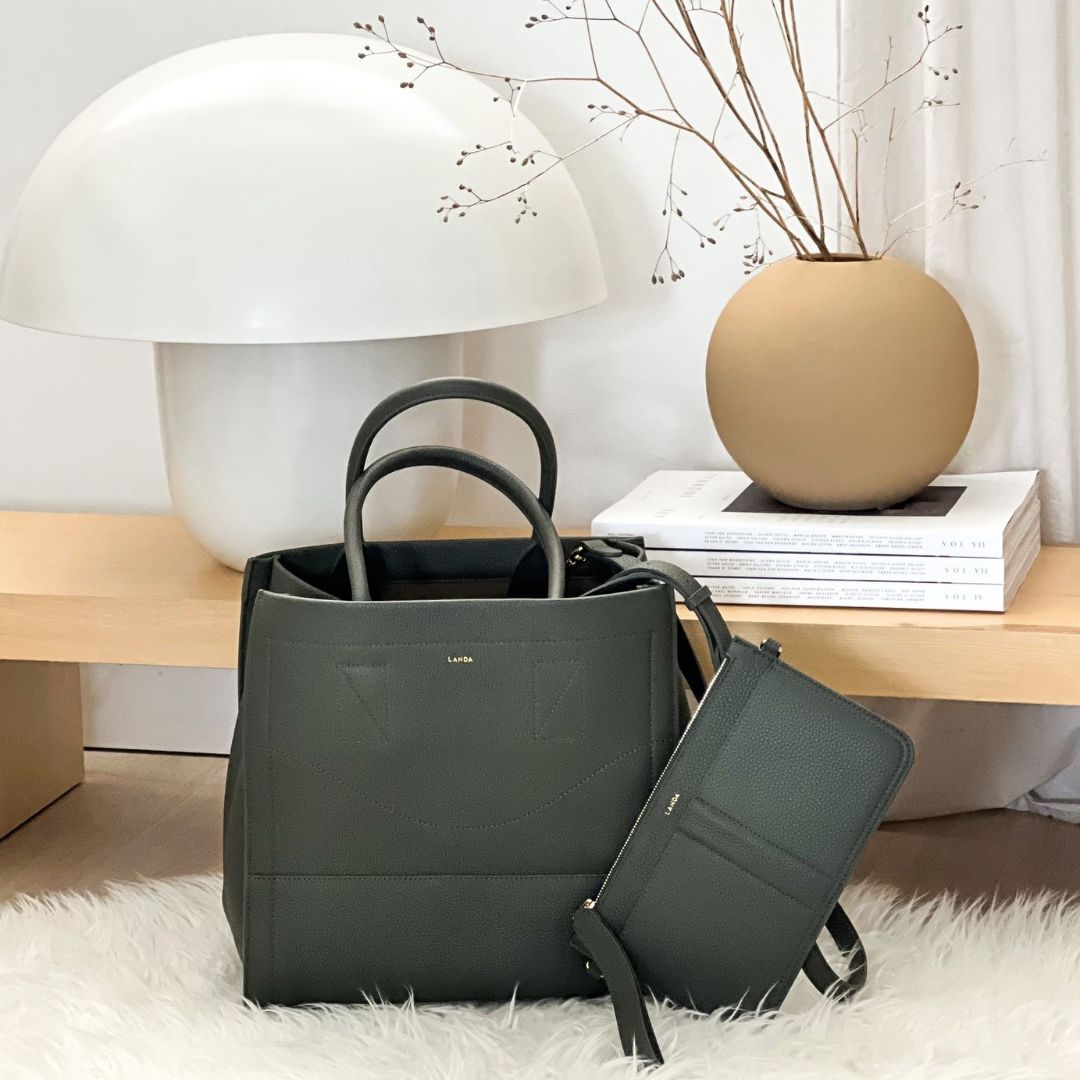 CASTANA DAY BAG DARK GREEN - LANDA
