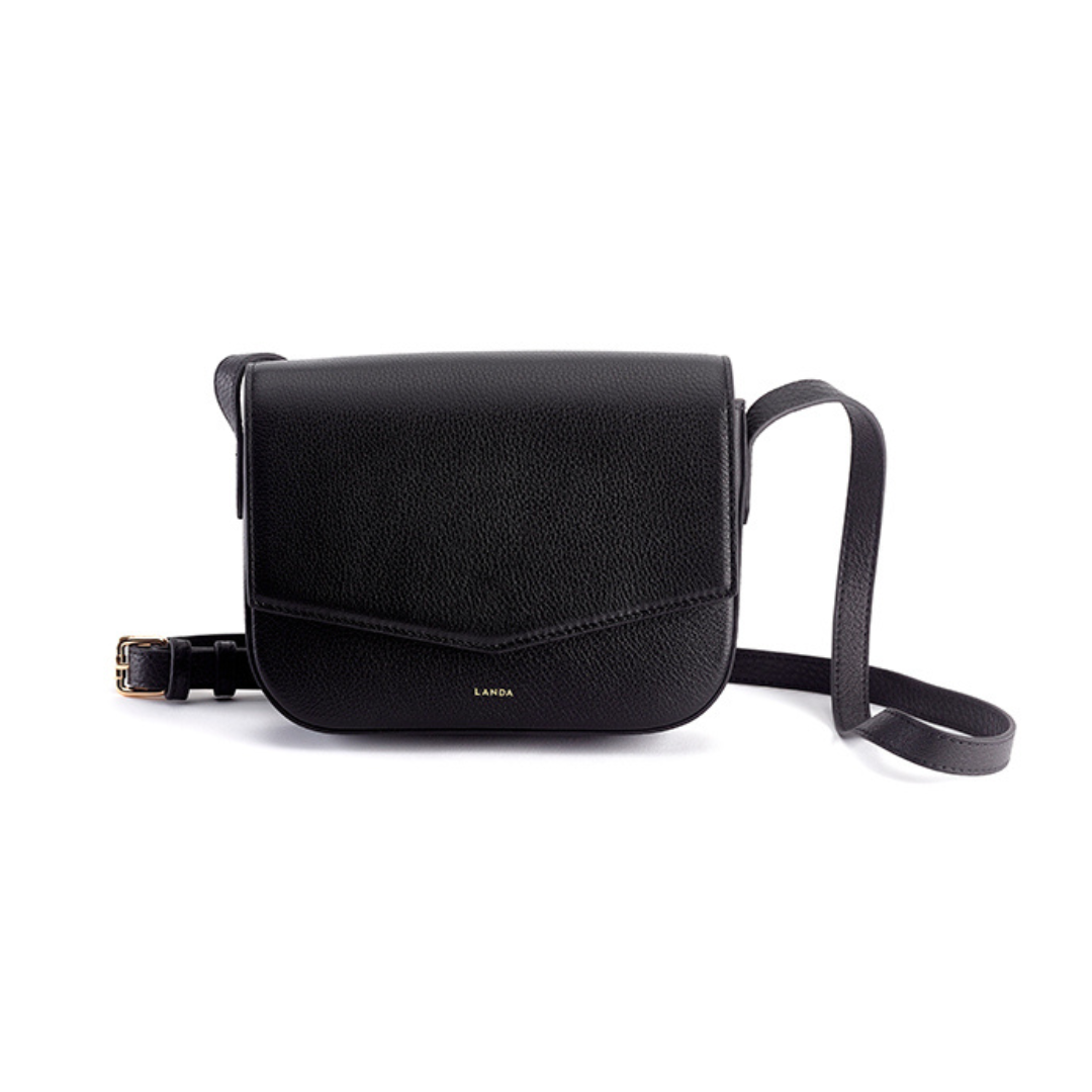 MINI OLIVO CROSSBODY BAG BLACK - LANDA