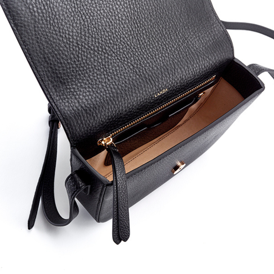 MINI OLIVO CROSSBODY BAG BLACK - LANDA