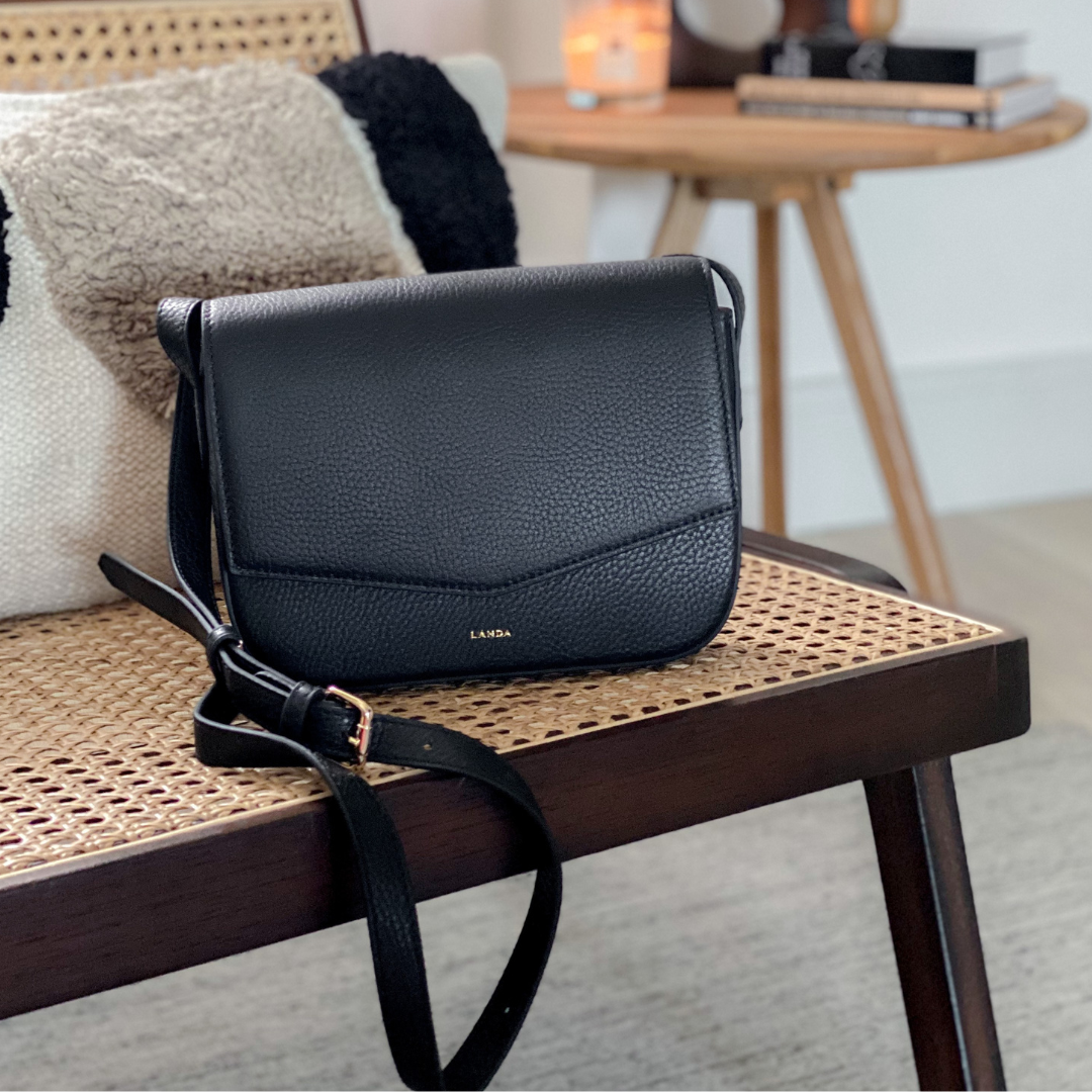MINI OLIVO CROSSBODY BAG BLACK - LANDA