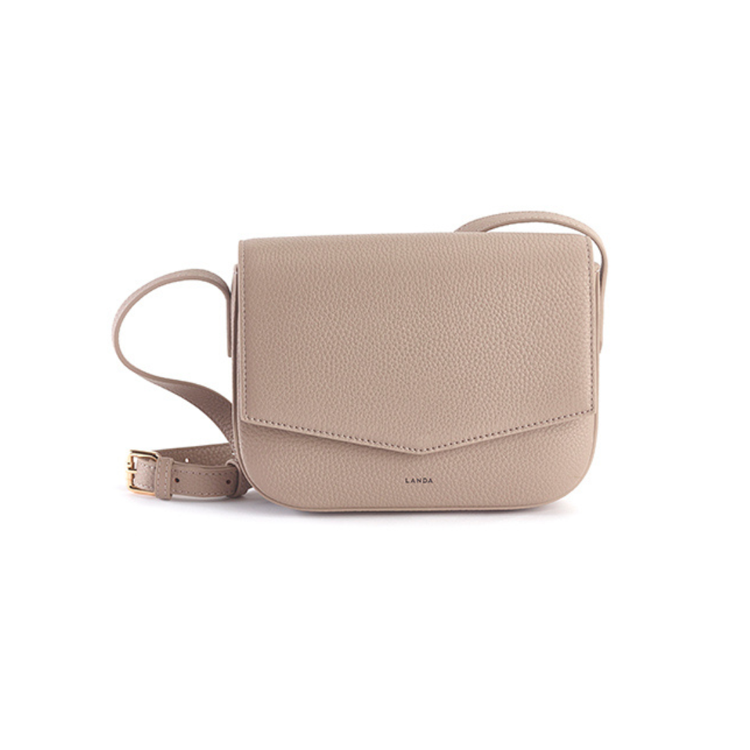 MINI OLIVO CROSSBODY BAG TAUPE - LANDA