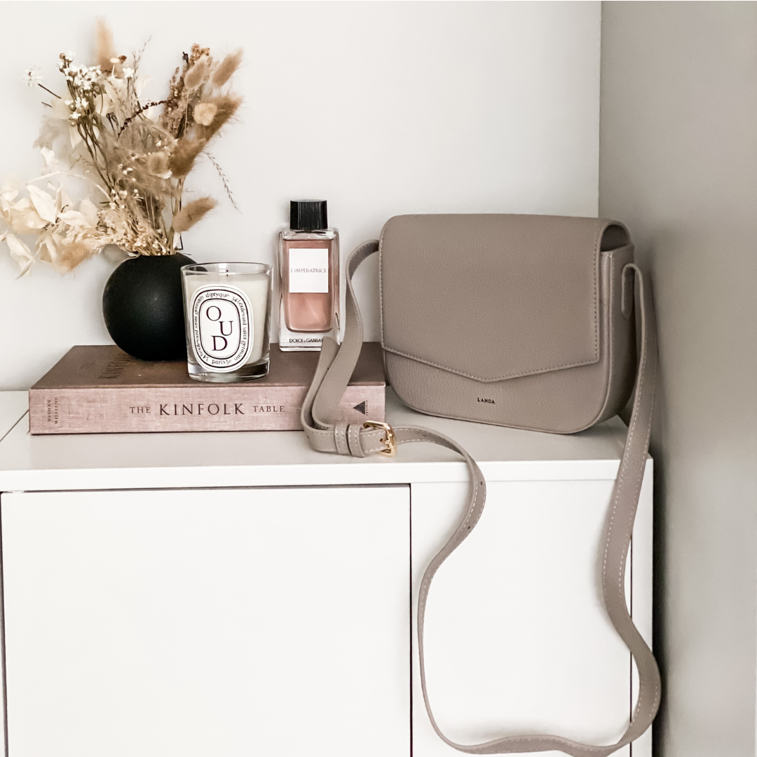 MINI OLIVO CROSSBODY BAG TAUPE - LANDA