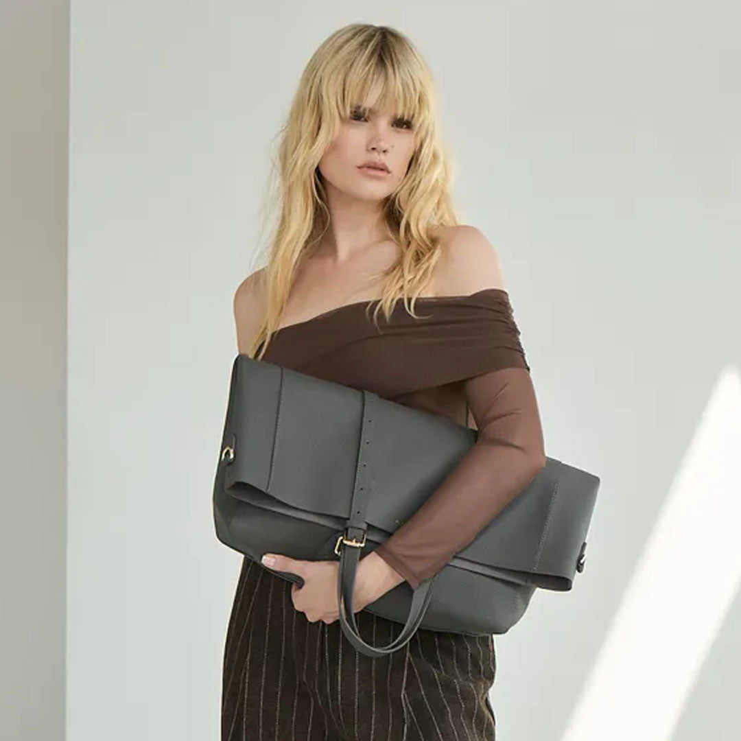 PANAMA Oversized Shopper Grey