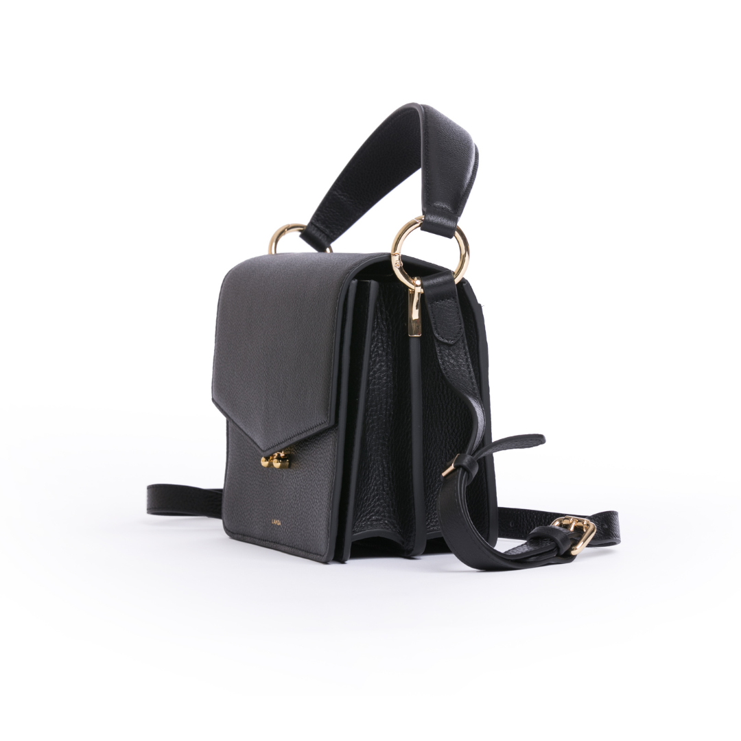 TECA BAG 2 STRAPS BLACK - LANDA