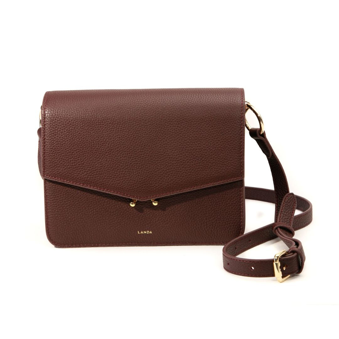 TECA BAG 2 STRAPS BURGUNDY - LANDA