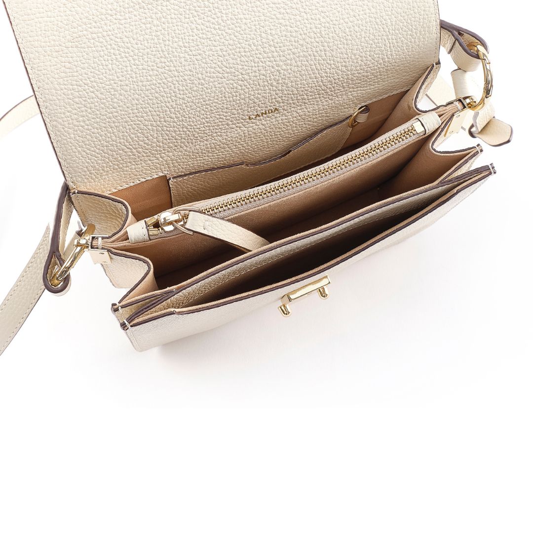 TECA BAG 2 STRAPS ECRU - LANDA