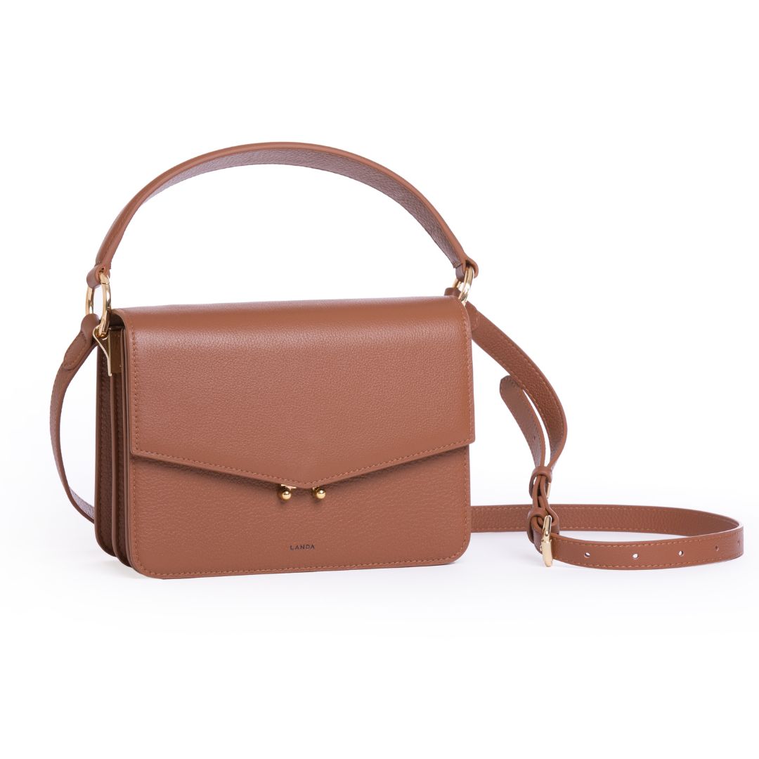 TECA BAG 2 STRAPS TAN - LANDA