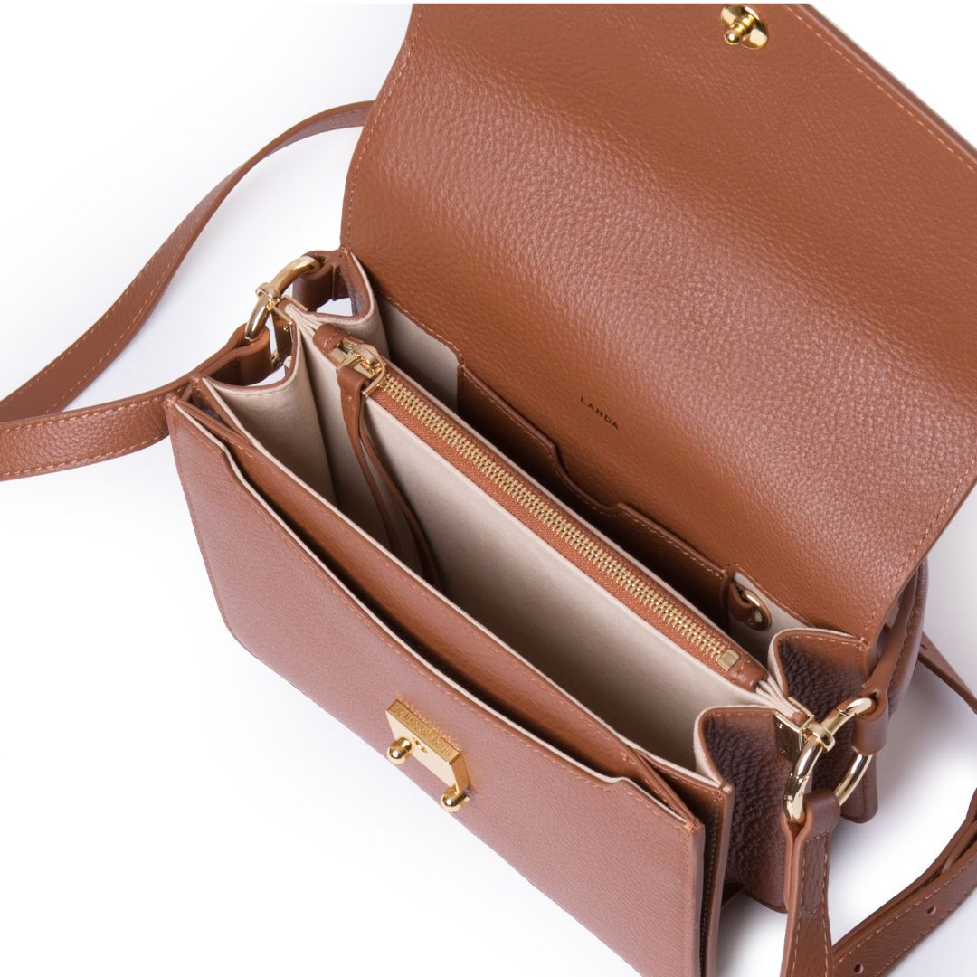TECA BAG 2 STRAPS TAN - LANDA