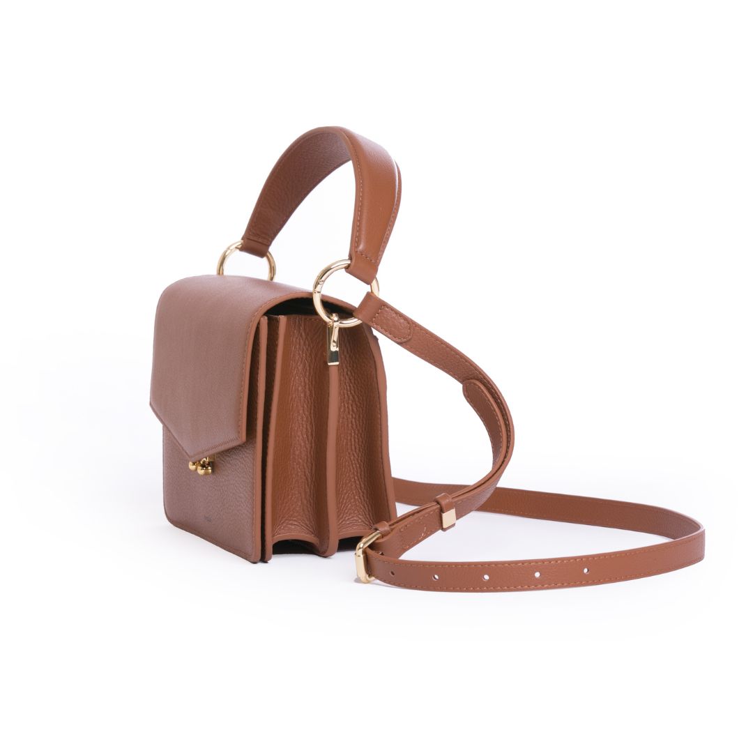 TECA BAG 2 STRAPS TAN - LANDA