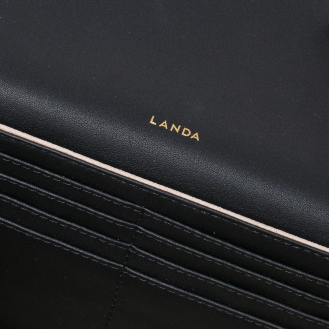 TILIA CLUTCH OR CROSSBODY BLACK - LANDA