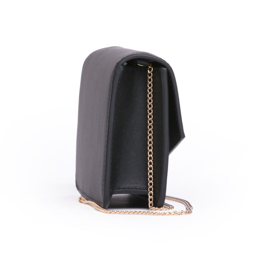 TILIA CLUTCH OR CROSSBODY BLACK - LANDA