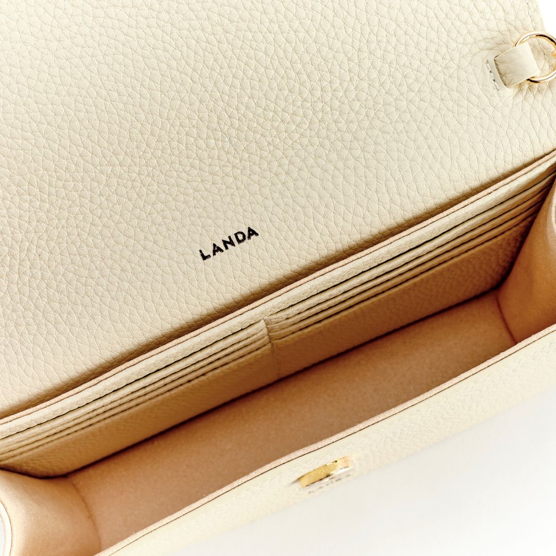 TILIA CLUTCH OR CROSSBODY ECRU - LANDA