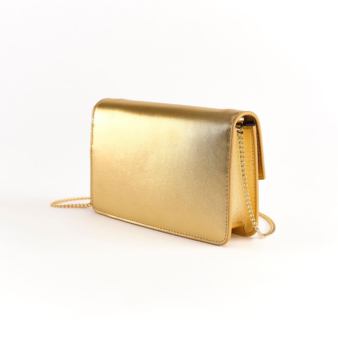 TILIA CLUTCH OR CROSSBODY GOLD - LANDA