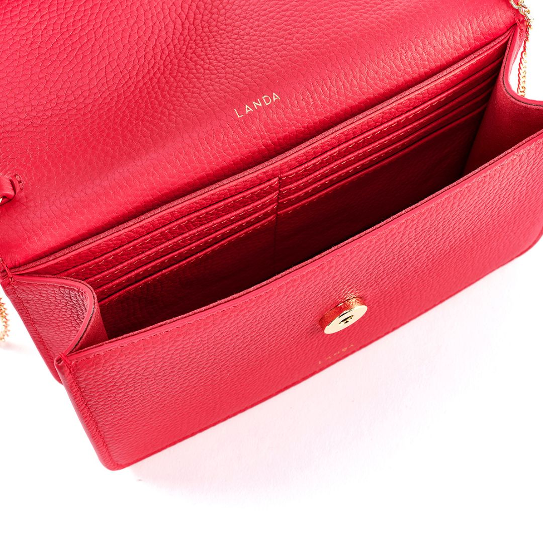 TILIA CLUTCH OR CROSSBODY RED - LANDA