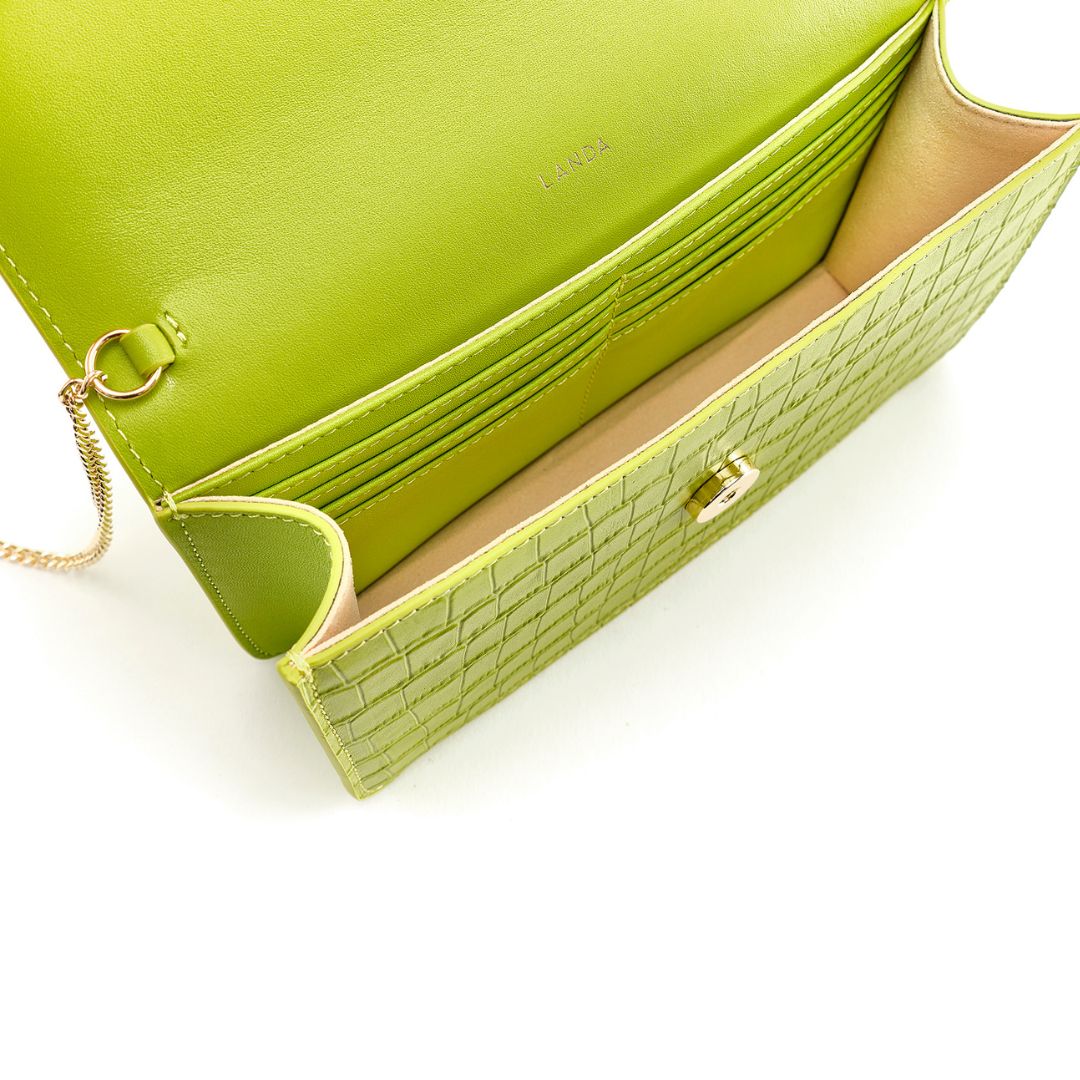 TILIA CROC PRINT LEATHER - LANDA