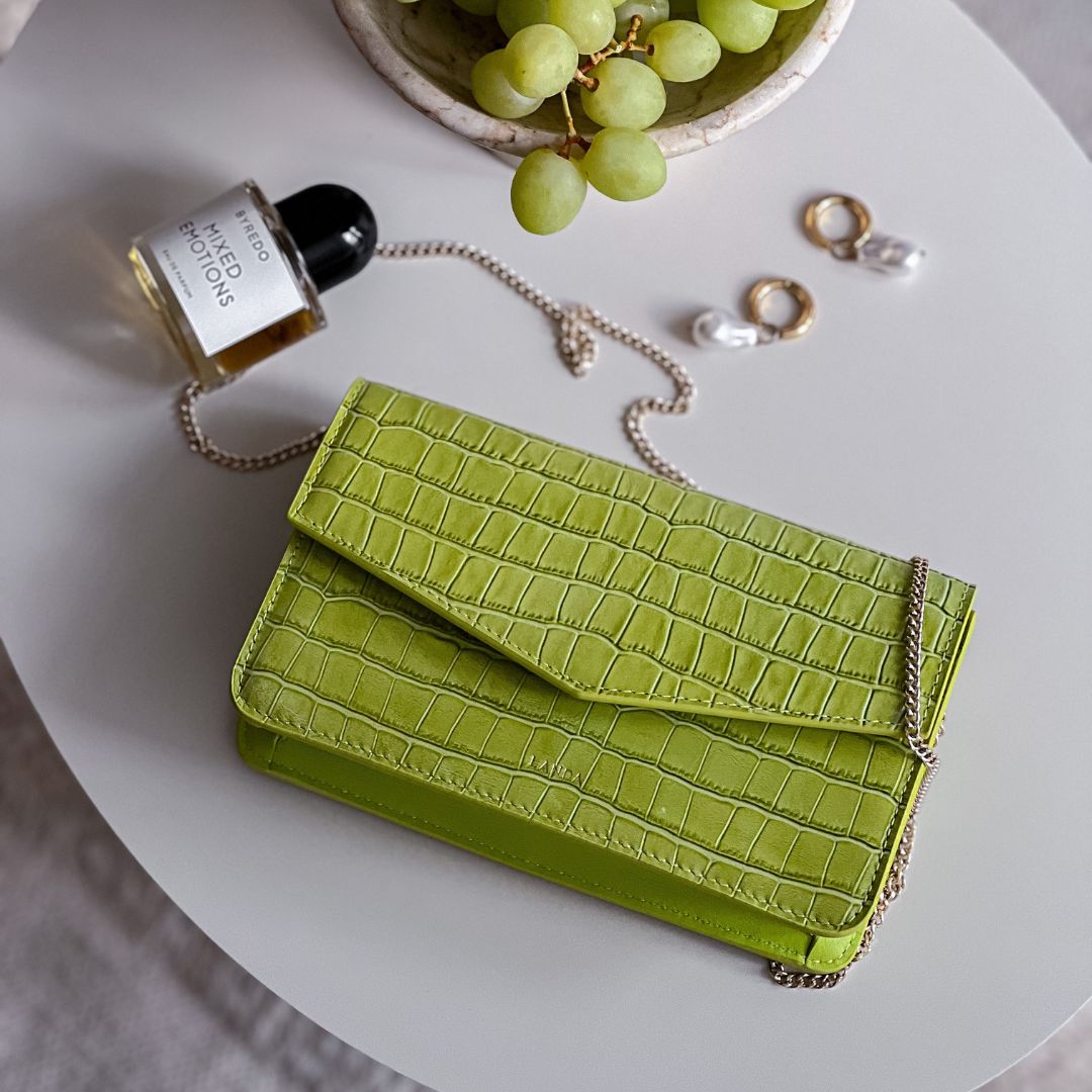 TILIA CROC PRINT LEATHER - LANDA