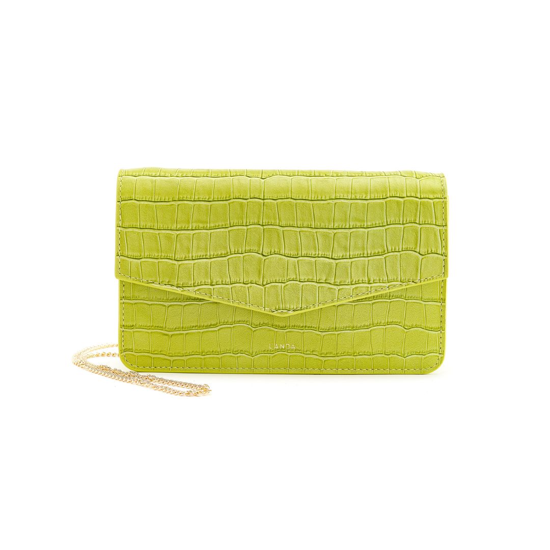 TILIA CROC PRINT LEATHER - LANDA