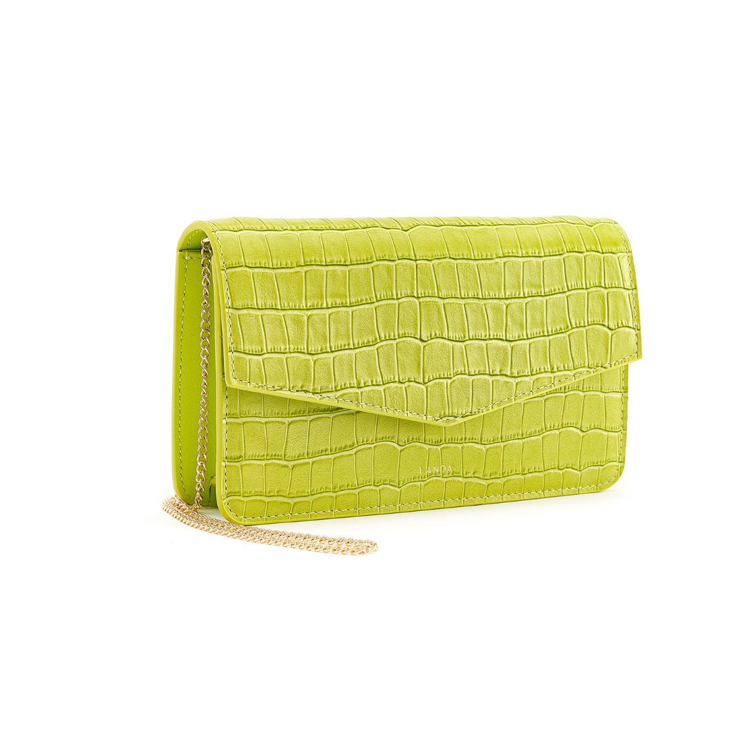TILIA CROC PRINT LEATHER - LANDA