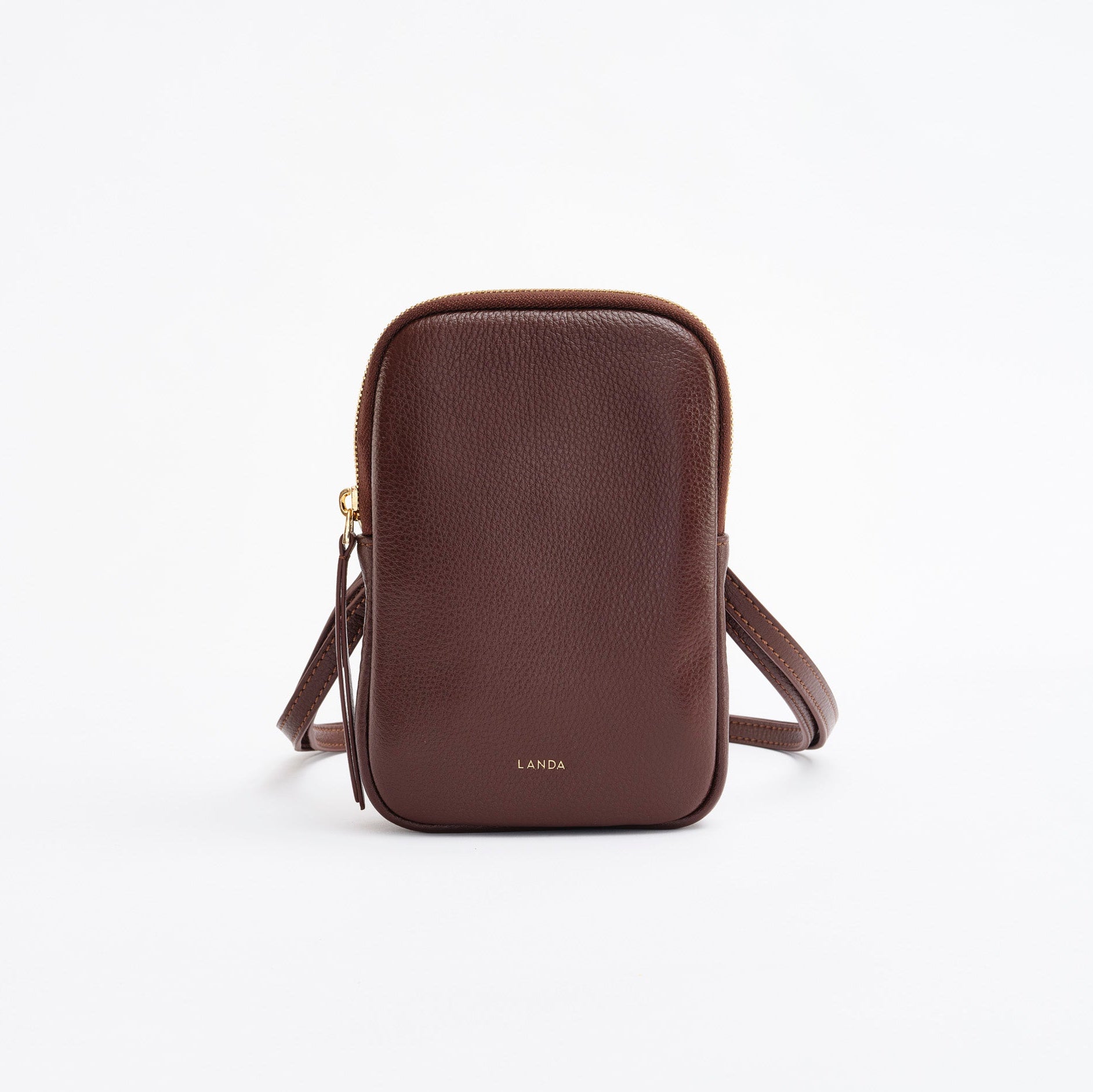 CASSIA PHONE BAG CHOCOLATE BROWN