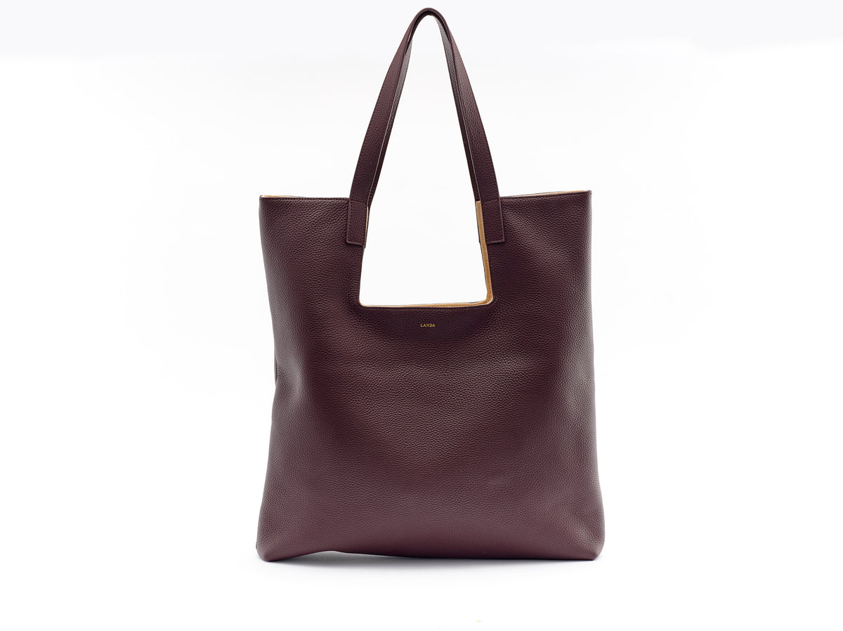MANGO Leather Burgundy