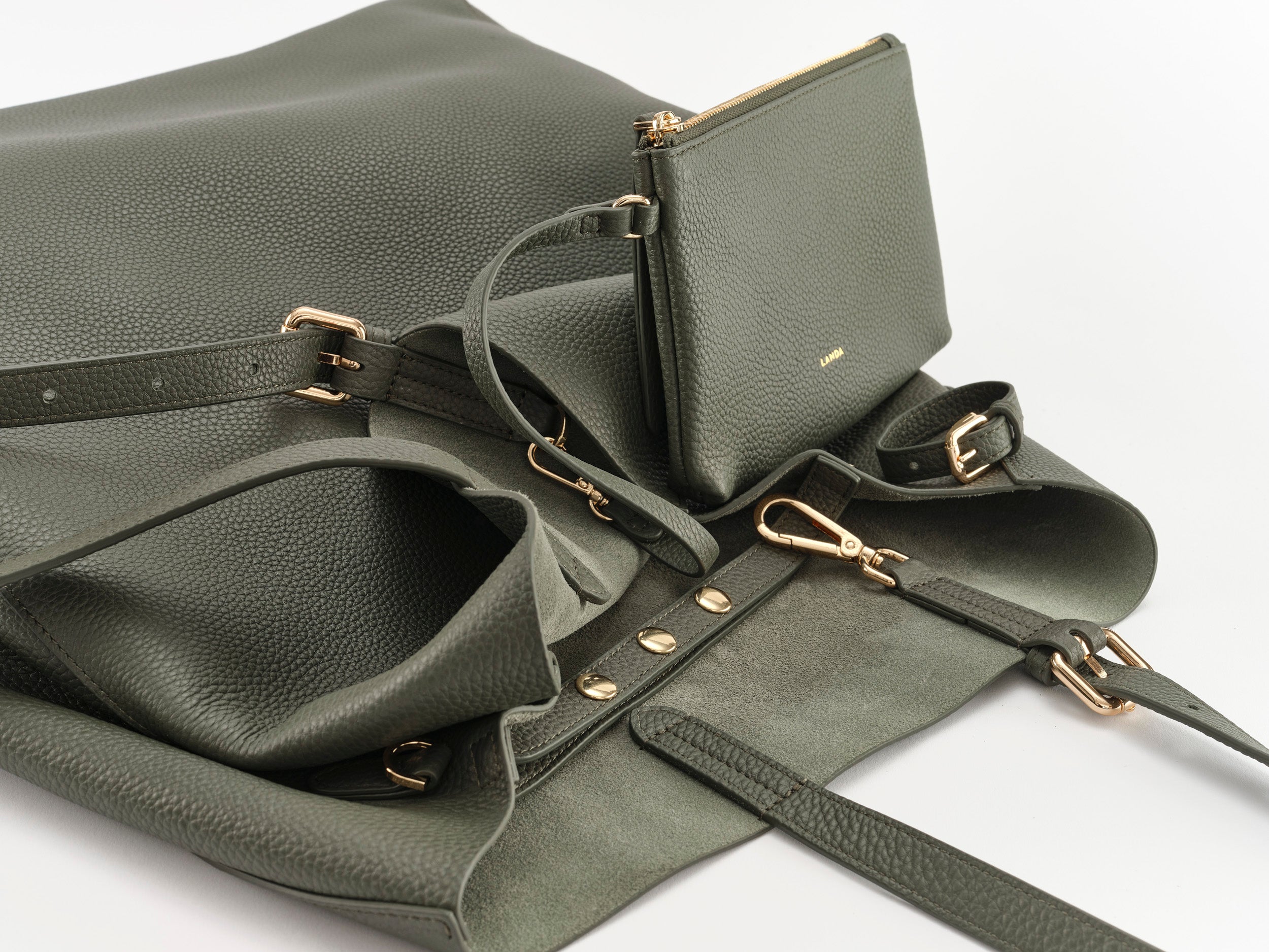PANAMA Oversized Shopper Dark Green