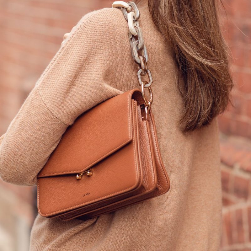 TECA BAG 2 STRAPS TAN - LANDA