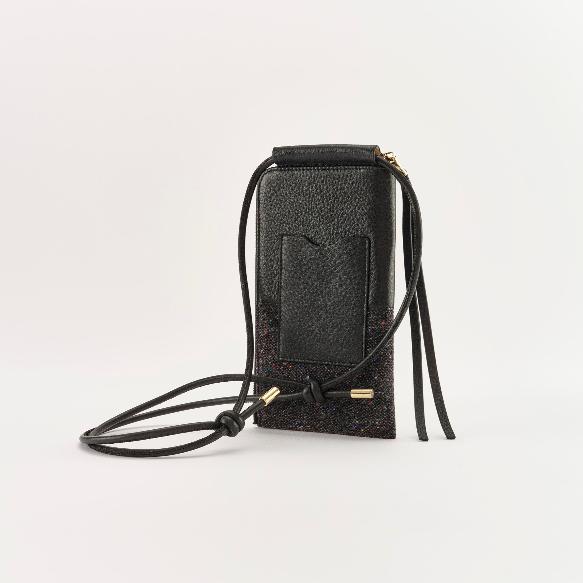MOYE Leather & Tweed Phone Bag Black – LANDA x Magee 1866 3