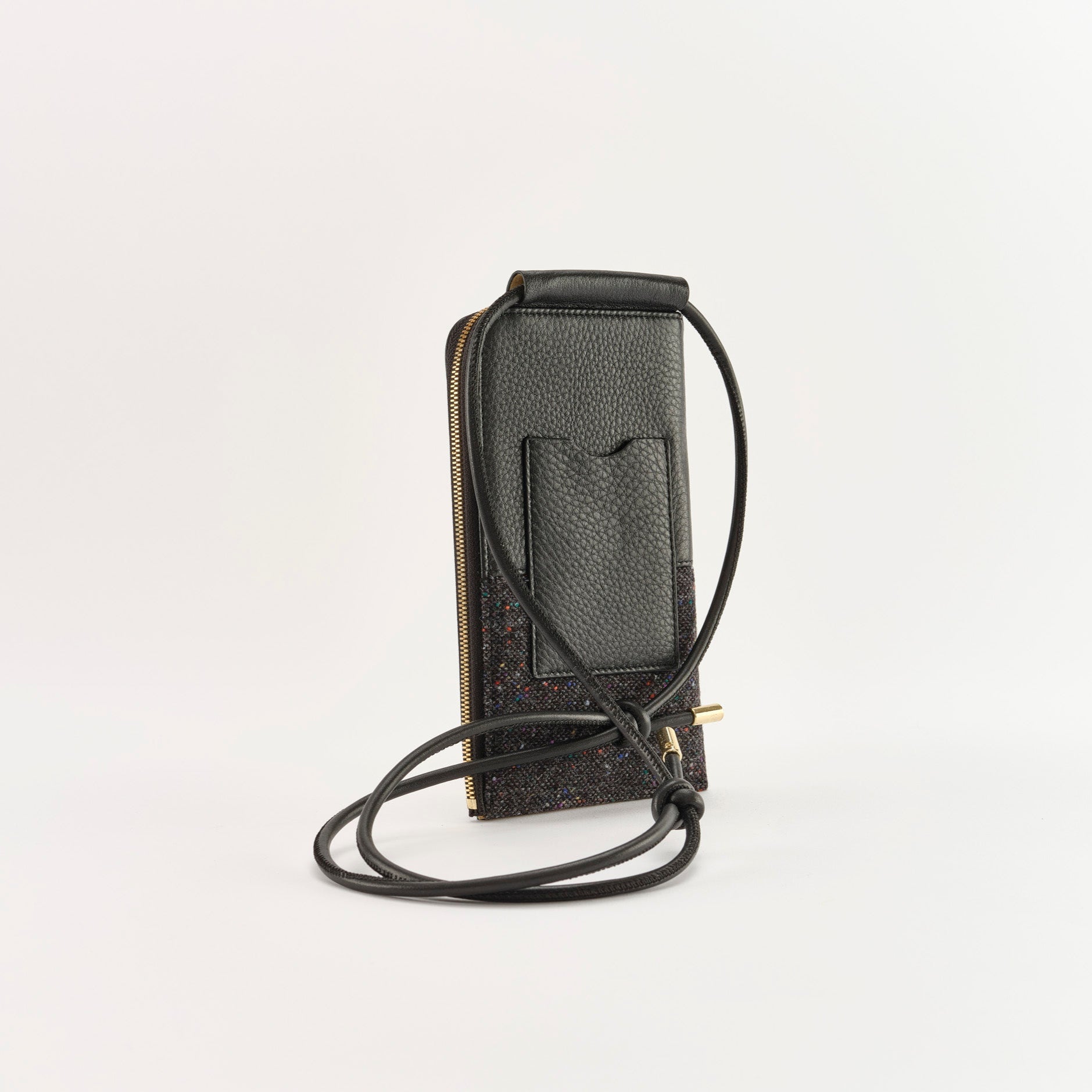 MOYE Leather & Tweed Phone Bag Black – LANDA x Magee 1866 4